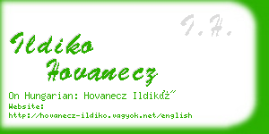 ildiko hovanecz business card